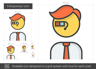 Image showing Entrepreneur line icon.