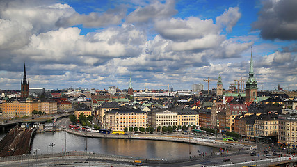 Image showing STOCKHOLM, SWEDEN - AUGUST 20, 2016: Aerial view of Stockholm fr