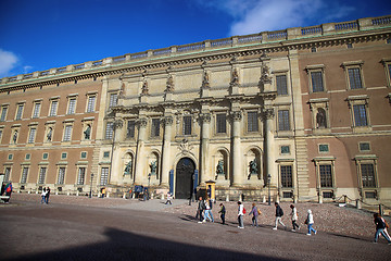 Image showing STOCKHOLM, SWEDEN - AUGUST 19, 2016: View of The Royal Palace, l