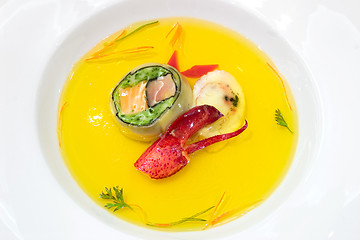 Image showing Seafood Broth with Lobster Claw