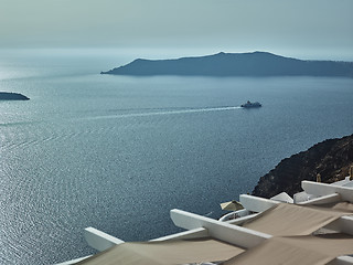 Image showing Landscape of Santorini Island, Fira, Cyclades, Greece