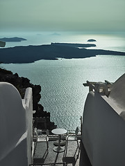 Image showing Landscape of Santorini Island, Fira, Cyclades, Greece