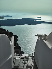 Image showing Landscape of Santorini Island, Fira, Cyclades, Greece