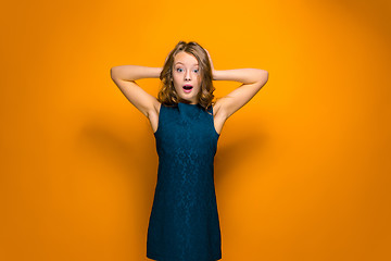 Image showing The surprised teen girl