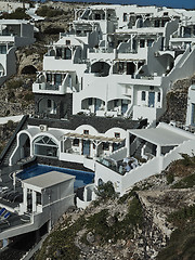 Image showing Landscape of Santorini Island, Fira, Cyclades, Greece