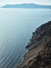 Image showing Caldera of Santorini island. Greece