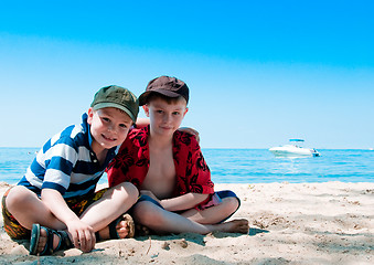 Image showing Good times on the beach