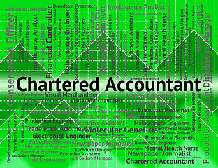 Image showing Chartered Accountant Indicates Balancing The Books And Licensed