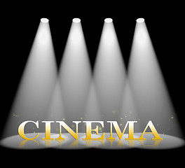 Image showing Cinema Spotlight Represents Motion Picture And Film