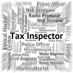 Image showing Tax Inspector Indicates Levy Auditor And Hire