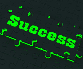 Image showing Success Puzzle Showing Successful Strategies