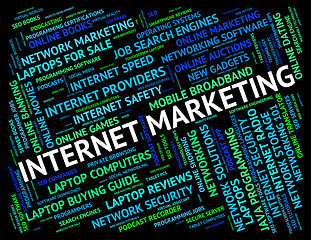 Image showing Internet Marketing Shows World Wide Web And Advertising