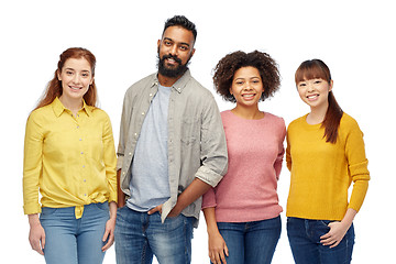 Image showing international group of happy smiling people