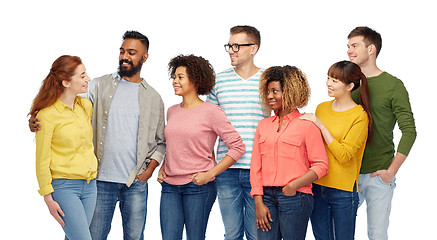 Image showing international group of happy smiling people