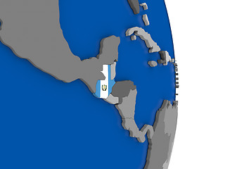 Image showing Guatemala on globe with flag