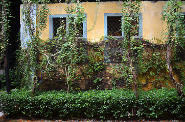 Image showing Old wall and vintage window 