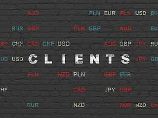 Image showing Business concept: Clients on wall background