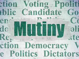 Image showing Political concept: Mutiny on Digital Data Paper background