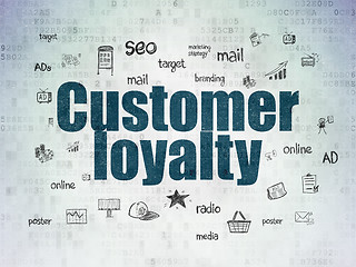 Image showing Advertising concept: Customer Loyalty on Digital Data Paper background