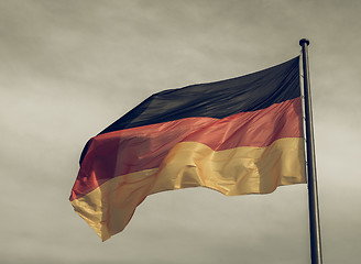 Image showing Vintage looking German flag