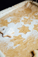 Image showing One cookie on baking pan