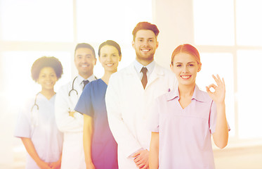 Image showing group of doctors and nurses at hospital