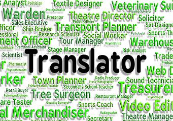 Image showing Translator Job Shows Translators Decipherer And Occupation