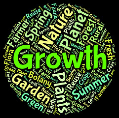 Image showing Growth Word Indicates Farming Cultivate And Cultivates