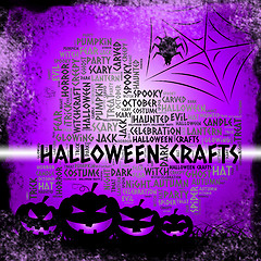 Image showing Halloween Crafts Represents Trick Or Treat And Art