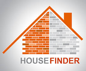 Image showing House Finder Shows Finders Home And Found