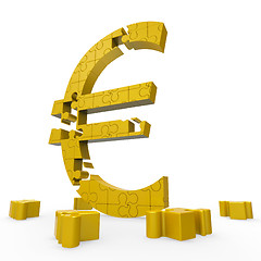 Image showing Euro Sign Shows Money Investment In Europe