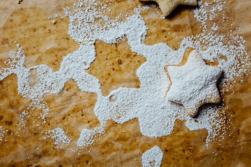 Image showing One cookie on baking pan