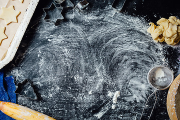 Image showing Table covered with flour