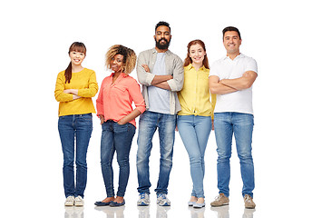 Image showing international group of happy smiling people