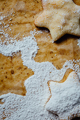 Image showing One cookie on baking pan