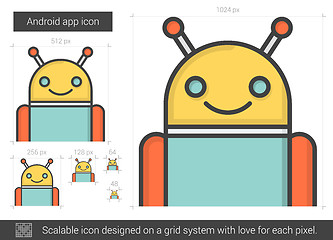 Image showing Robot line icon.