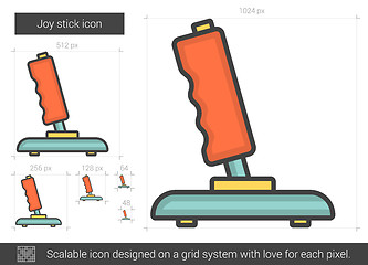 Image showing Joy stick line icon.