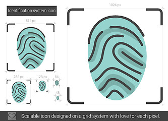 Image showing Identification system line icon.