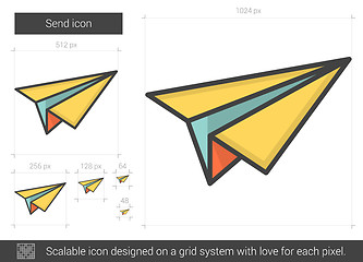 Image showing Send line icon.