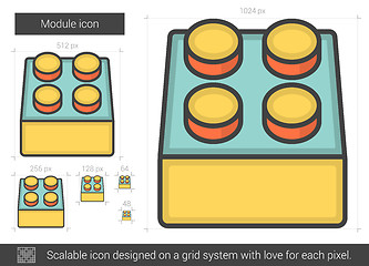 Image showing Module line icon.