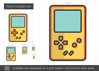 Image showing Game console line icon.