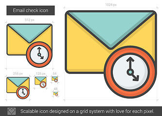 Image showing Email check line icon.