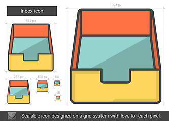 Image showing Inbox line icon.