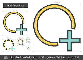 Image showing Add shape line icon.