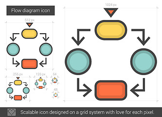 Image showing Flow diagram line icon.