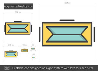 Image showing Augmented reality line icon.