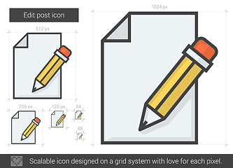 Image showing Edit post line icon.