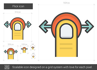 Image showing Flick line icon.