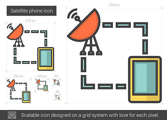 Image showing Satellite phone line icon.