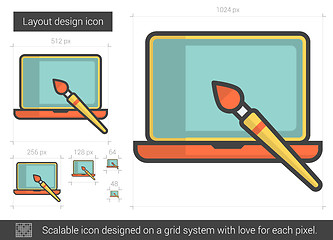 Image showing Layout design line icon.